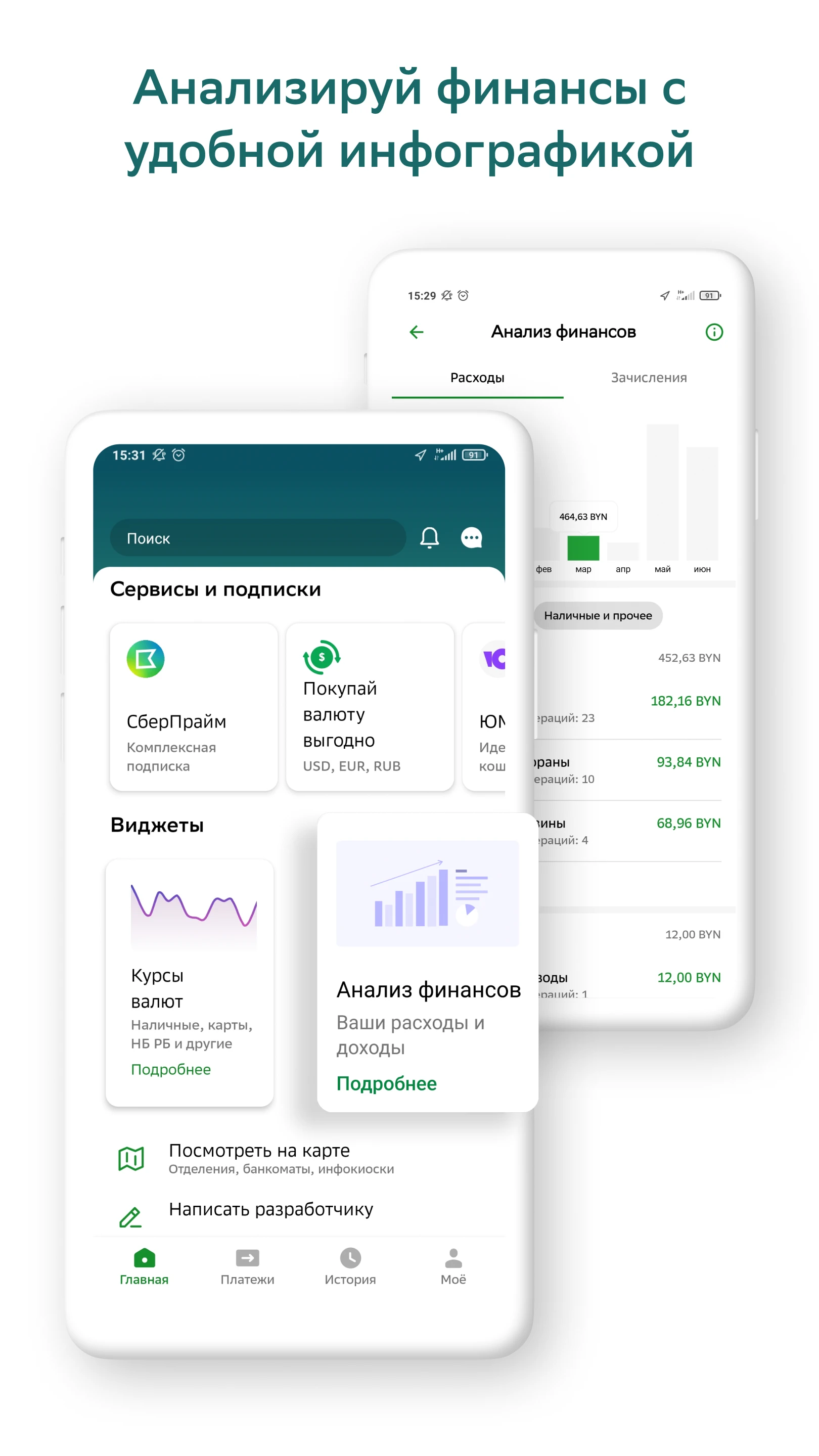 Скриншот СберБанк Онлайн Беларусь 6